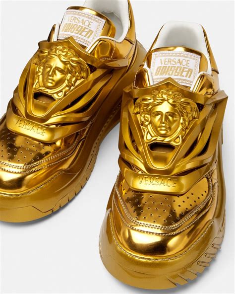 versace sneaker damen gold|Versace collection sneakers.